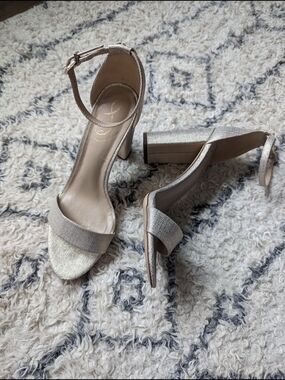 Sam Edelman Metallic Gold Open-Toe Block Heel Sandals